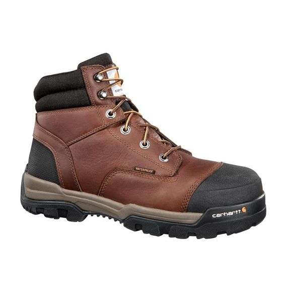Men's Ground Force Waterproof 6' Work Boots - Composite Toe - Brown Size 10(M)