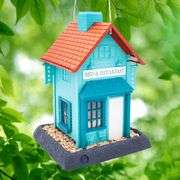 North States Squirrel-Resistant Blue/Teal Plastic Hopper Bird Feeder - Multiple Colors/Finishes - Hanging/Post-Mount - 6.5 lbs. Seed Capacity