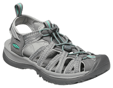 KEEN Whisper Sandals for Ladies - Grey/Peacock Green - 8M
