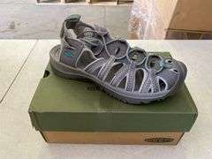 KEEN Whisper Sandals for Ladies - Grey/Peacock Green - 8M