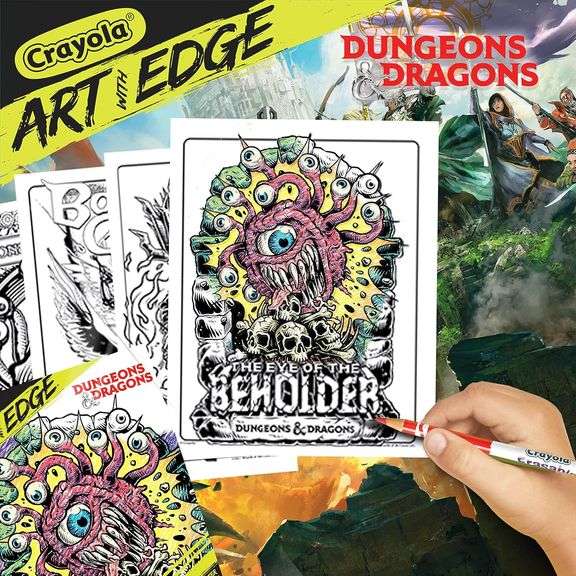Crayola Art with Edge Dungeons & Dragons Coloring Pages (28pgs), Adult