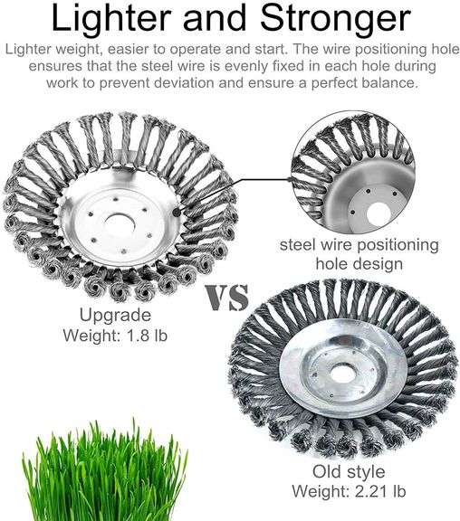 6 Inch Steel Wire Brush Cutter Trimmer Head Replacement and accessories ...