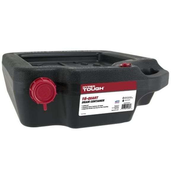 Hyper Tough 16 Quart Automotive Drain Pan – 420032HTMI – Black Oil Change Container-1201296