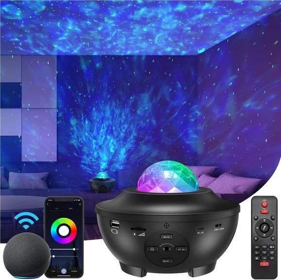 Star Projector Galaxy Light Projector Compatible with Alexa & Google ...