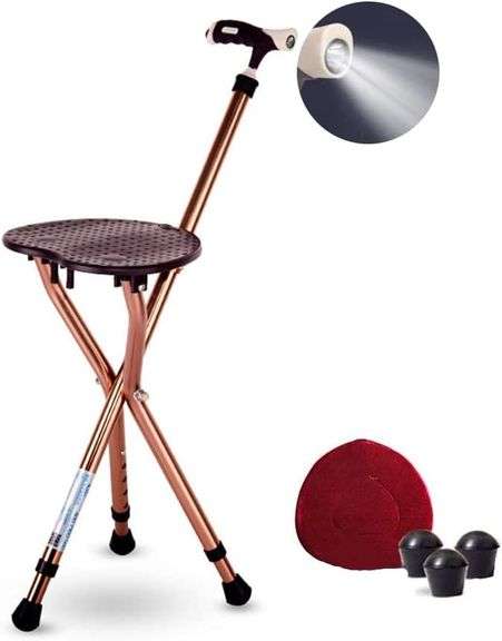 Deluxe Folding Cane Seat - Matthews Auctioneers