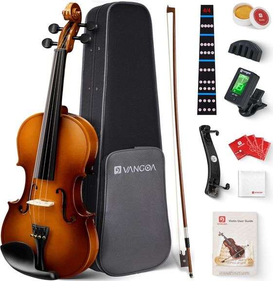 Vangoa Violin 4/4 Full Set Adults Beginners, Professional Fiddle Four