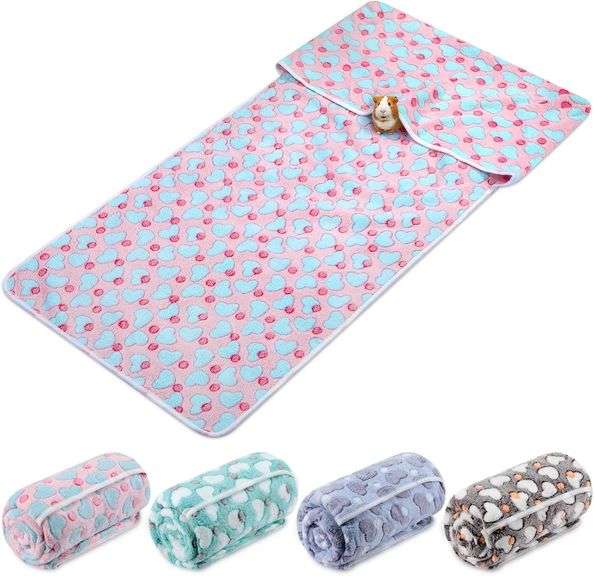24-Pack Guinea Pig Fleece Blankets – Washable Cage Liners For Small Pets - View #5