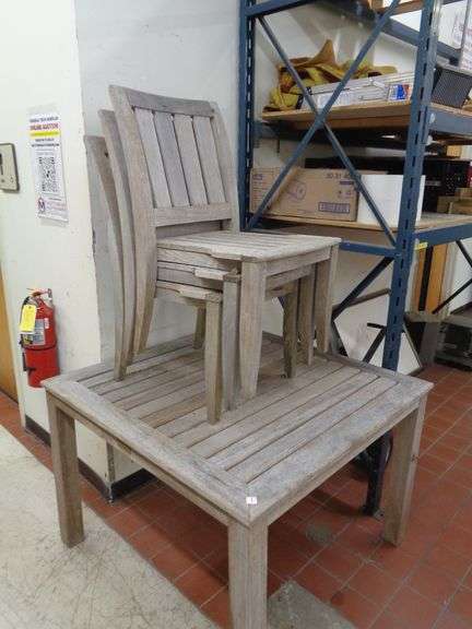 1 -OUTDOOR TABLE W/3 CHAIRS