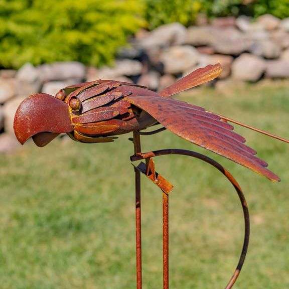 6 Assorted Flying Bird Iron Rusty Rocking Stakes (Seagull) - Matthews ...