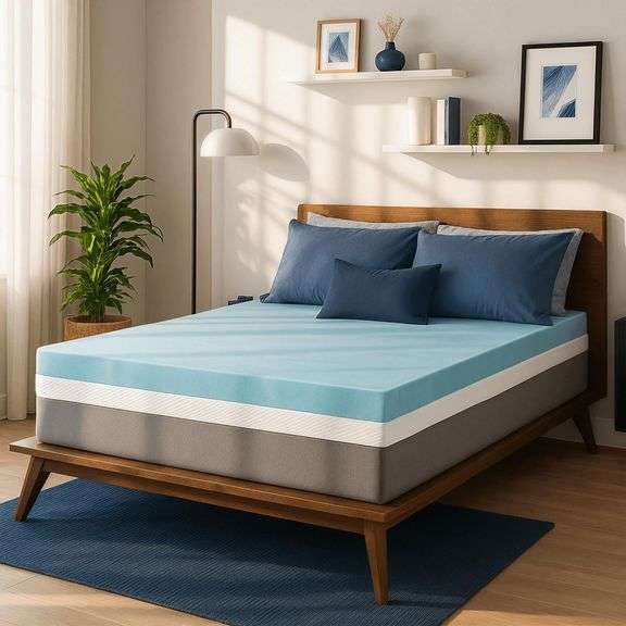 Sure2Sleep King Size 3-Inch Gel Swirl Memory Foam Mattress Topper Made In Usa~p116122617 - View #12