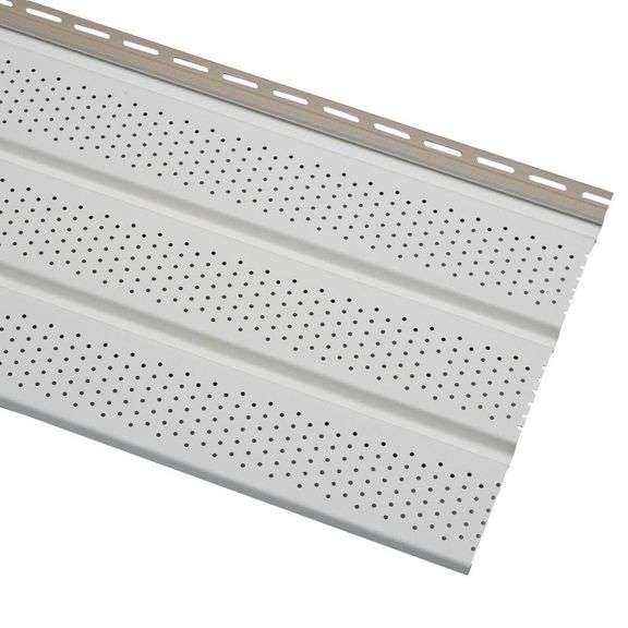 (3 Cases Of 16 Pieces)11.25 in. X 0.5 in. Rectangular Almond Weather Resistant Vinyl Soffit Vent 12ft Long