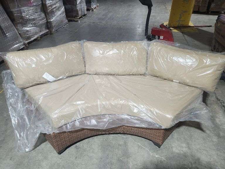 Curved patio couch