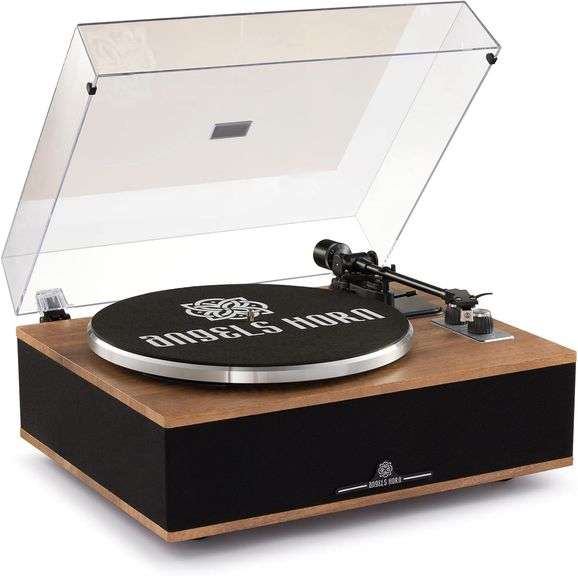 ANGELS HORN Vinyl Record Player, Bluetooth Turntable with Built in ...