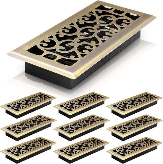 MorningRo 10 Pcs Heavy Duty Floor Registers Carbon Steel Walkable Floor Vent Covers Easy Adjust Air Flow Vents Floor Decoration For Home Heater Air Grilles Vents Supply Nickel 4 X 10 Inch - View #9