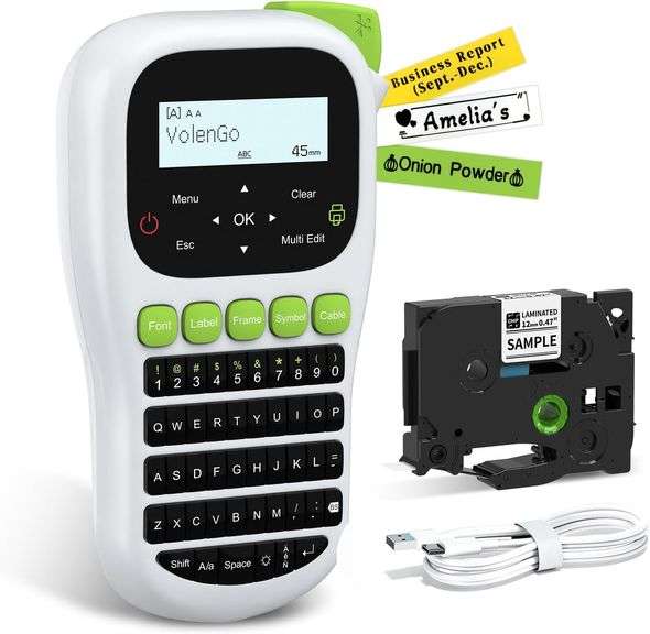 H1100 Label Maker with Tape, Inkless Wire Labeling Maker, Portable ...