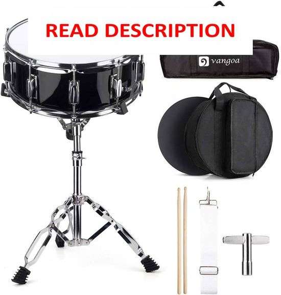 Btuty Snare Wire Set, 14 Inch Tambo Box with Drumstick Key Strap for Student Band Silver