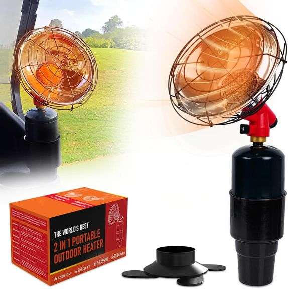 Golf Cart Heater, Propane Heater 6500-BTU, 2 in 1 Portable Propane ...