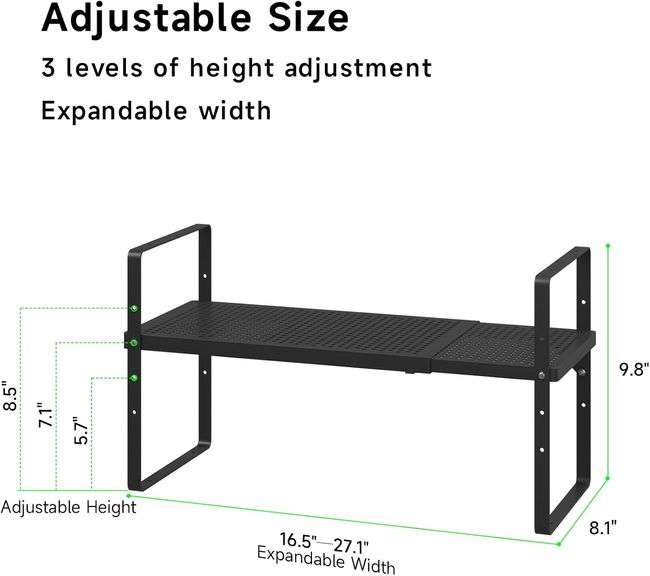 SOFRON Expandable Cabinet Organizer Shelf, Stackable Shelf Riser for ...