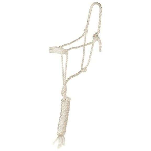 Tough 1 Mule Tape Halter w/10ft Lead White