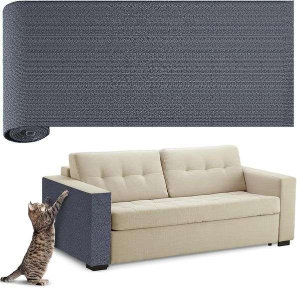 LukerPaws Cat Scratch Mat, Self-Adhesive Trimmable Cat Scratch Furniture Protector