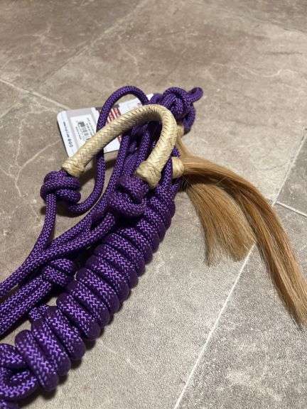 Coolhorse Purple Knotted Poly Rope Halter- 8' Lead main image 0