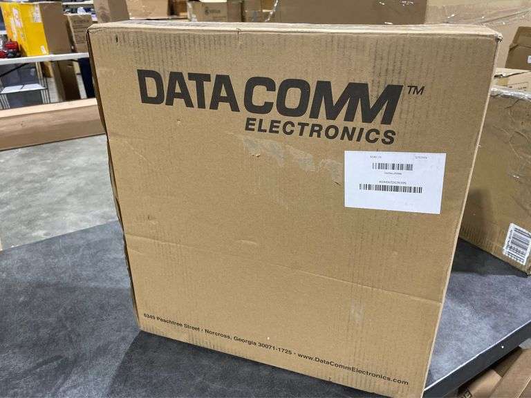 Data Comm Connection Box DATACOMM ELECTRONICS Connected Media Box with Duplex Surge Receptacle ...