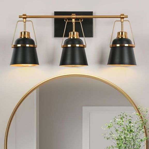 Farmhouse Vanity Lights For Bathroom 3-Light Bubble Glass Shade - 17" X 10" - Bed Bath & Beyond