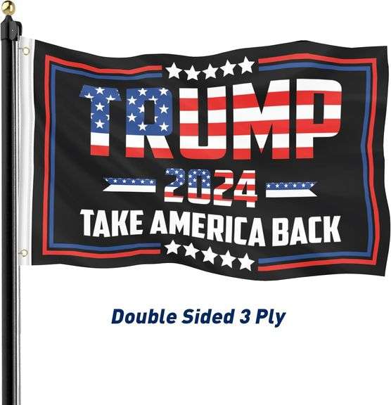 3x5 Ft Double Sided Trump Flag - 3-Ply Heavy Duty Polyester, 45th 47th Design, UV Resistant With Brass Grommets For Outdoor
