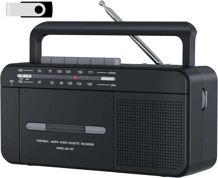 Cassette Tape Player Boombox, Audio Cassette to Digital Converter via ...