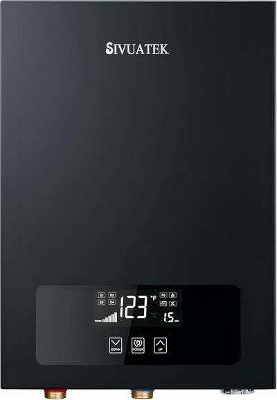 SIVUATEK 14kW Electric Tankless Water Heater - 240V, ETL Certified, On-Demand Hot Water For Whole House, Self-Modulating, Compact For Easy Install | Point Of Use Heater - View #3