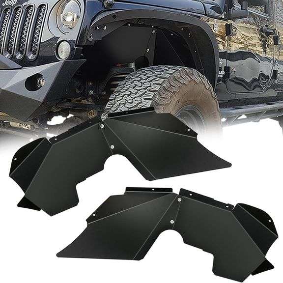 XOOKUN Front Inner Fender Liner Kit For Jeep Wrangler JK/JKU (2007-2018) - 2-Piece Steel Wheel Well Guards - View #10