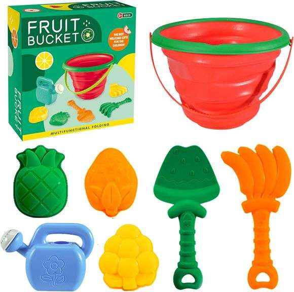 Foldable Beach Bucket Toys Set for Kids & Toddlers,Collapsible Bucket ...
