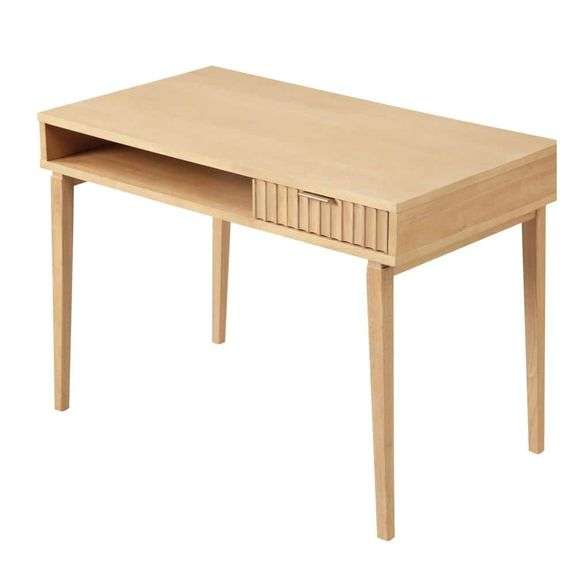 Jasper 31 in. Small Home Office Desk with Storage Bohemian Writing Desk wit