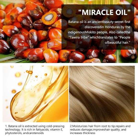 (2) Raw Batana Oil for Hair Growth: 100% Pure,Restores Damaged Hair & Scalp Promotes Hair Thickness for Men & Women (2pcs 8.46 OZ)