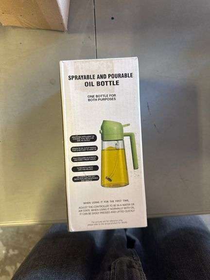 OSFRIAGE 470 ml Oil Sprayer for Cooking, 2 in 1 Oil Spray and Oil Container,Food-grade 2-in-1 Glass Oil Sprayer and Dispenser for Cooking, Kitchen,Air