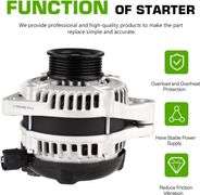 Alternator 400-52270R 3.5L 3.5 Compatible with 2008-2012 Honda Accord 2010 Accord Crosstour AND0483 11392 104210-5910
