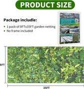 AIRLAJYID 8ft x 35ft Garden Netting, Plant Mesh Netting, Garden Plant Row C