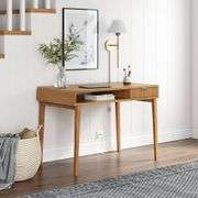 Jasper 31 in. Small Home Office Desk with Storage Bohemian Writing Desk wit