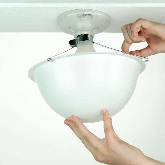 (3) Clip On Light Bulb Cover, 9.1 inches, White, Polycarbonate, UV Resistant, Globe Replacement, Ceiling Light Cover, Shade