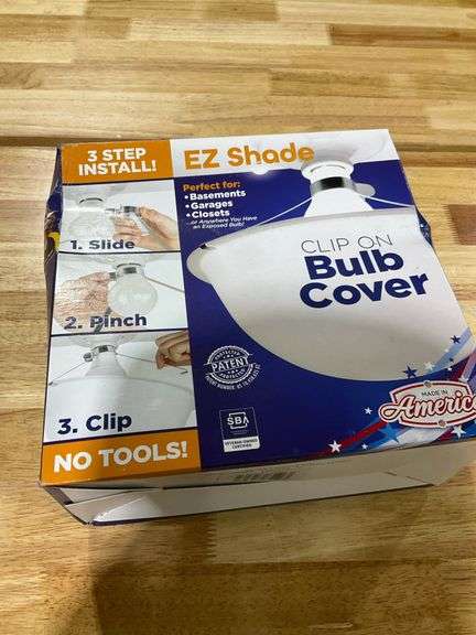 Clip On Light Bulb Cover, 9.1 inches, White, Polycarbonate, UV Resistant, Globe Replacement, Ceiling Light Cover, Shade
