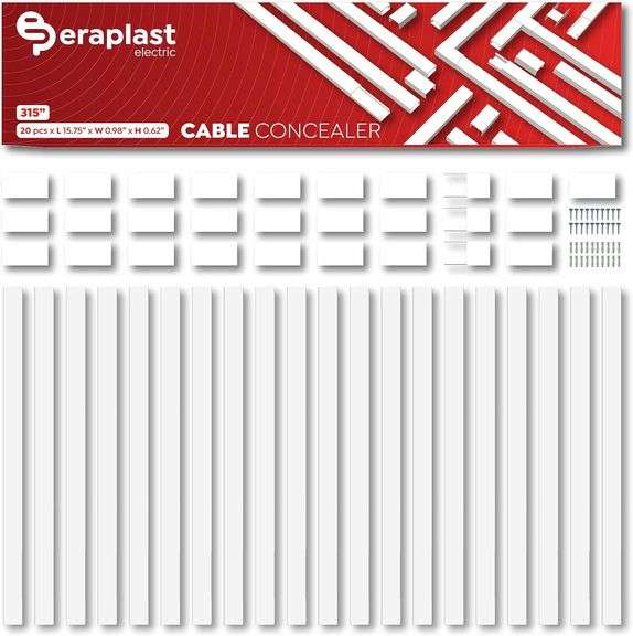 Grehge ealer Wall Cable Covers Cord Hiders for TV on Wall Paintable ...