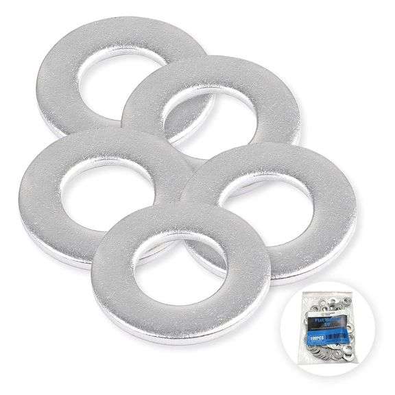 (2) FASTENER TREE 5/8" x 1-1/2" Flat Washer 304 Stainless Steel SAE Washer for Screws Bolts 100PCS