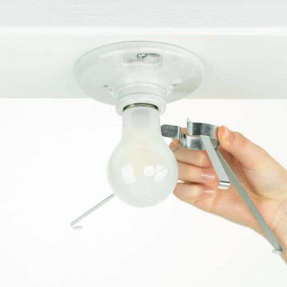 Clip On Light Bulb Cover, 9.1 inches, White, Polycarbonate, UV Resistant, Globe Replacement, Ceiling Light Cover, Shade