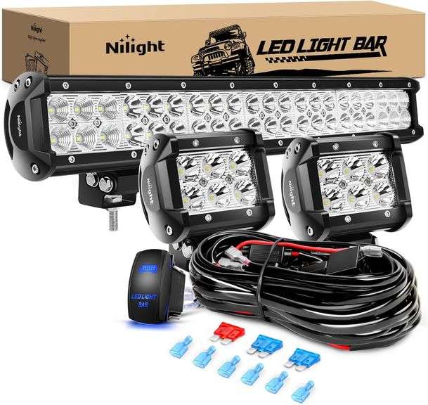 Nilight 39Inch 252W LED Work Light Bar Spot Flood Combo Fog Light