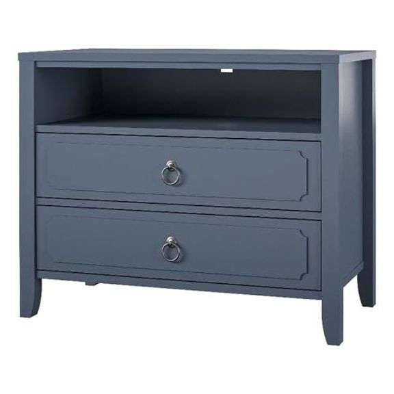 Novogratz Her Majesty 2 Drawer Nightstand Blue Matthews Auctioneers