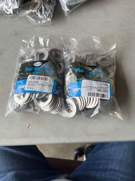 (2) FASTENER TREE 5/8" x 1-1/2" Flat Washer 304 Stainless Steel SAE Washer for Screws Bolts 100PCS