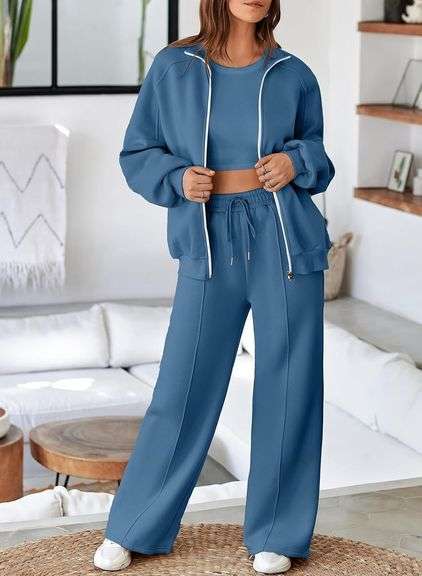 Loungewear Tracksuit Set with Zip Jacket - Elevated Leisurewear