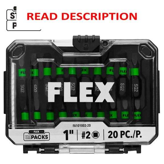 Flexstack Pack Impact FLEX STACK PACK IMPACKS 1/4-in x 1-in Square/Robertson Impact Driver ...