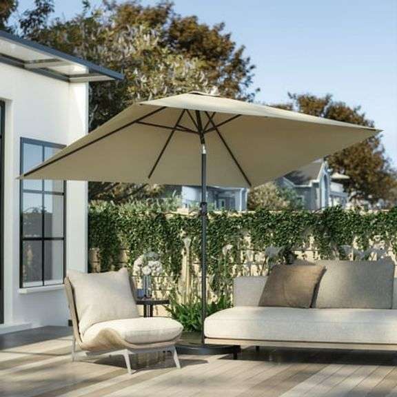 Garpans 10ft Patio Umbrella Outdoor Table Market Umbrella with Push ...