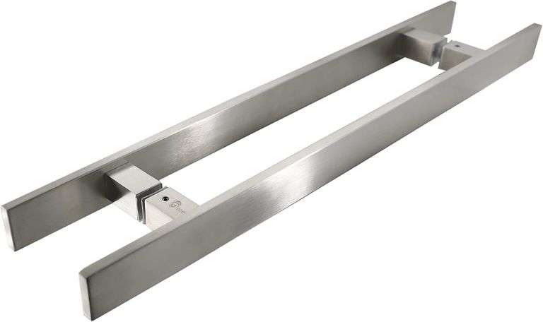 TOGU 24 Inch Stainless Steel Push Pull Door Handle - Round Bar Back To Back Handle For Wood, Glass & Steel Doors